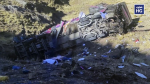 The passenger bus plunged into the ditch from a height of 650 feet, killing 29 people